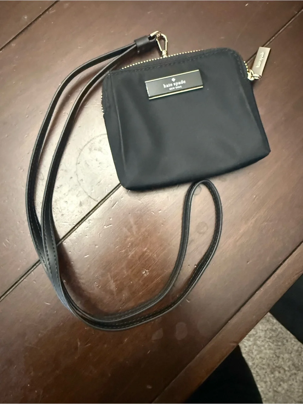kate spade Black id pouch lanyard